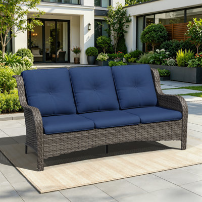 Magline 72.83'' Wicker Outdoor Patio Sofa