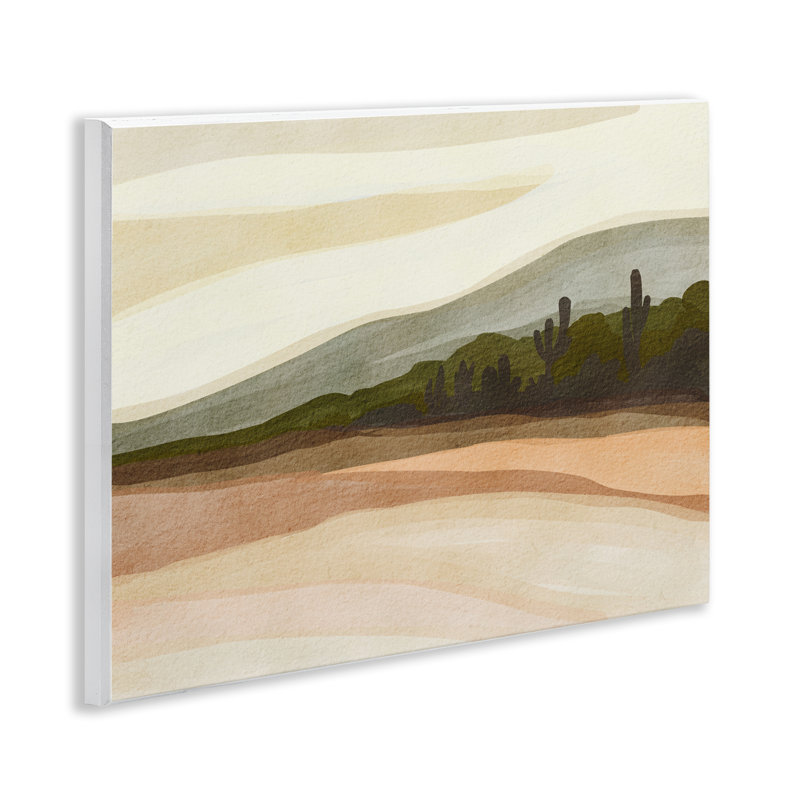 «Desert View with Distant Cacti», art mural par Nikita Jariwala