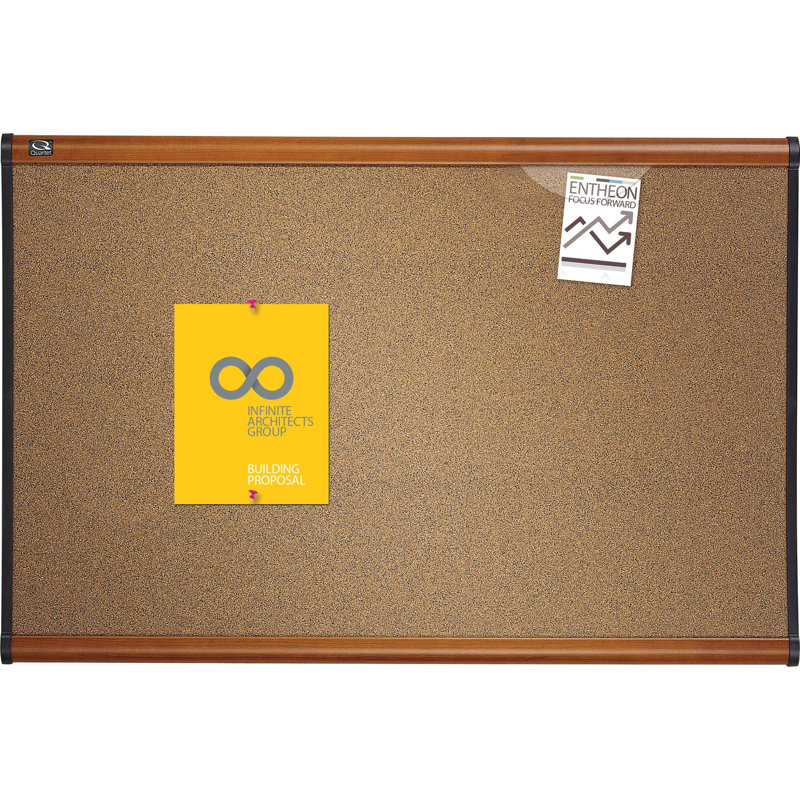 Tableau d'affichage mural, 24 po x 36 po, Cerisier clair