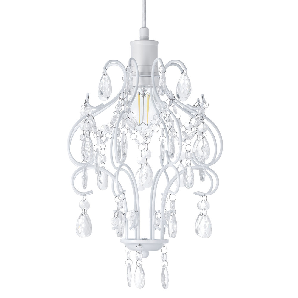 31cm H Metal Novelty Pendant Shade ( Screw On ) in White