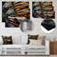 Vitrine de voiture de sport exotique orange et beige - Art mural métallique exotique de voiture-98651510