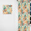 Rideau obscurcissant multicolore Mid Century sur fond beige - 1 panneau-107562144
