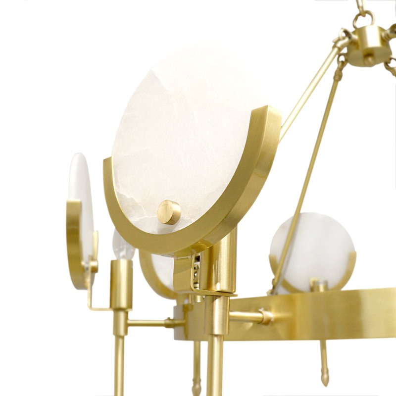 Vendome Marble & Brushed Gold Chandelier