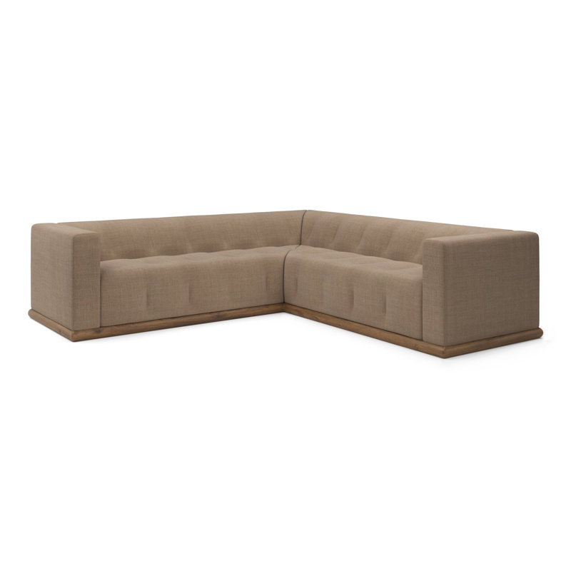 Bradley L Sectional, Nevis Khaki Polyester Blend