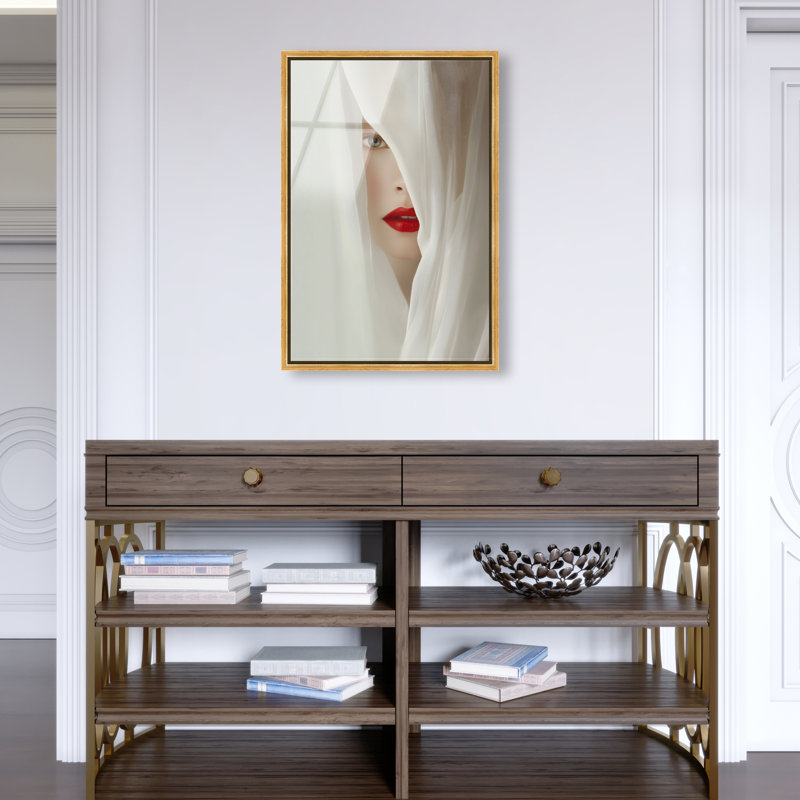 Secret Under Silk Print by Oliver Gal, 25"H x 17"W, Gold Floater Frame