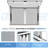 36" W x 24" H Aluminum Concession Window with Dual Sliding Screens and Hydraulic Awning Door – Durable Serving Window for Food Trucks and Stands