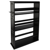 Slim Rolling Storage Cart - 4 Tier Utility Cart with Handle and Wheels for Bathroom, Kitchen and Laundry Room