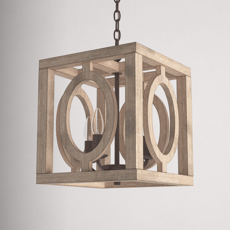 4 - Light Unique Square Chandelier