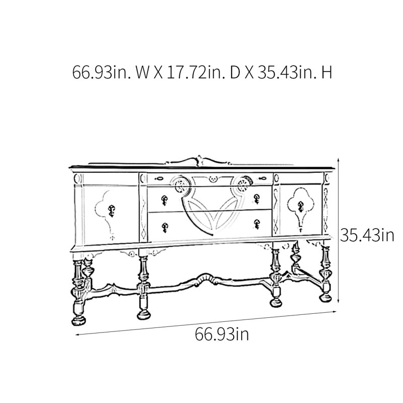 Retro Practical Multifunctional Console Table