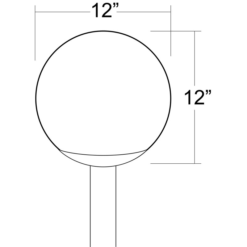 Solus 12" Globe Post Top Fixture with Opal Acrylic Lens