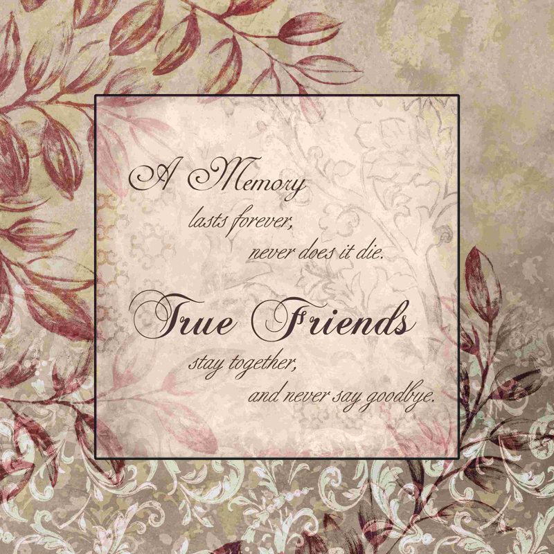 " True Friends " Painting Print, 12" H x 12" W  