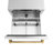ZLINE Autograph Edition 24 in. Touchstone 168 Can Outdoor-Rated Dual Refrigerator Drawer with Doors and Handles-107105981