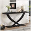 Mirod 57'' Modern Rustic Console Table With Cross-Leg Design,Sturdy Construction And Ample Surface Space,Perfect For Living Room Or Bedroom-1380766279