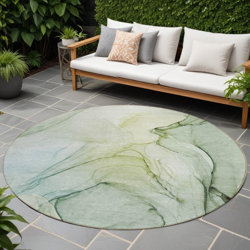 Tapis extérieur rond rond 8 po