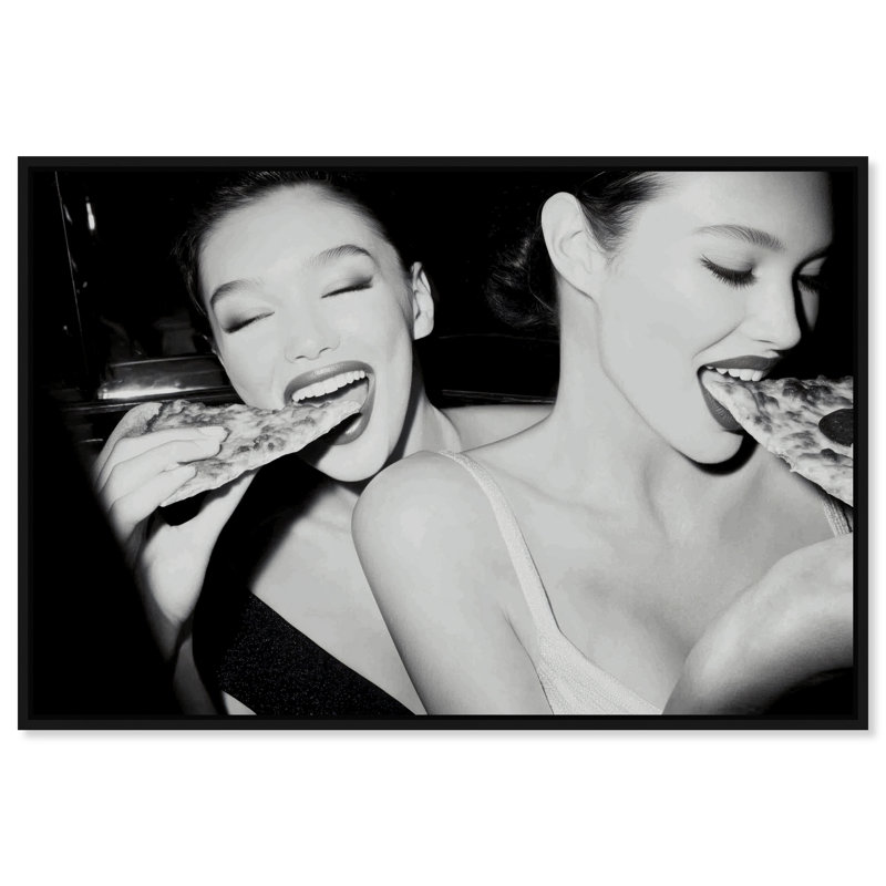 Midnight Mozzarella Print by Oliver Gal, 17"H x 25"W, Black Floater Frame