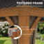 Pavillon de jardin 12 pi x 20 pi avec toit double en acier galvanisé, filet et rideaux pour le jardin, la cour, la terrasse et la pelouse
