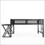 Lit mezzanine simple TG avec bureau, DEL, port USB et escalier-601182013