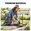 Genouillère de jardin pliable et siège avec pochette à outils Outsunny, gris