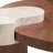 Irregular Round Solid Wood Walnut Coffee Table