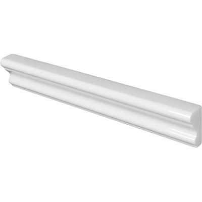 Carreau de bordure de chaise en marbre poli blanc 12 po x 2 po Thassos