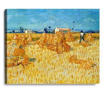 Harvest In Provence by Vincent Van Gogh - Print on Canvas -  Vault W Artwork, 2A7DDE37BC584351B55F33D8B03CE347