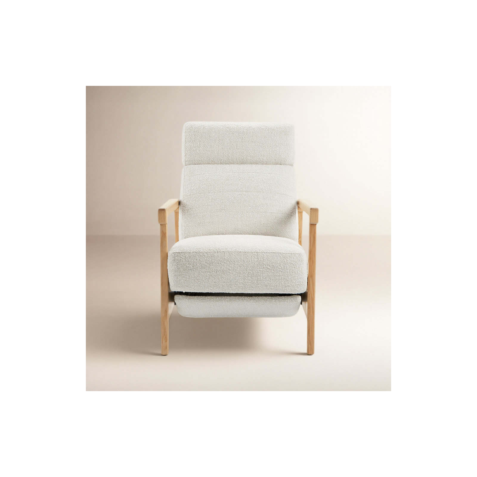 Amada Upholstered Power Recliner, Merino Pearl Performance Boucle