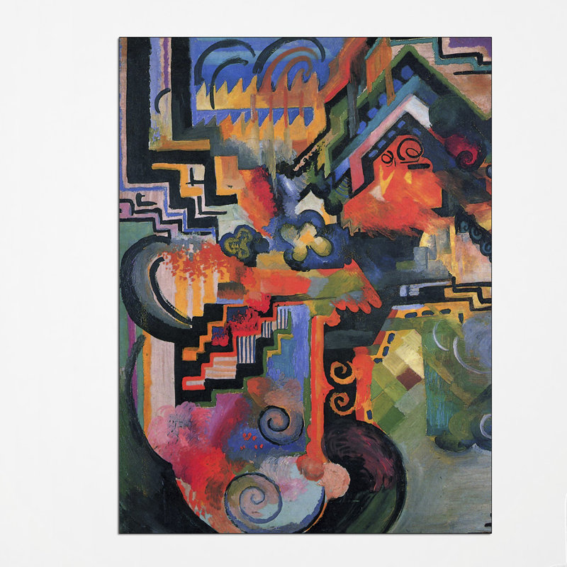 Macke August - Wrapped Canvas Painting, 120cm H x 90cm W x 1.8cm D