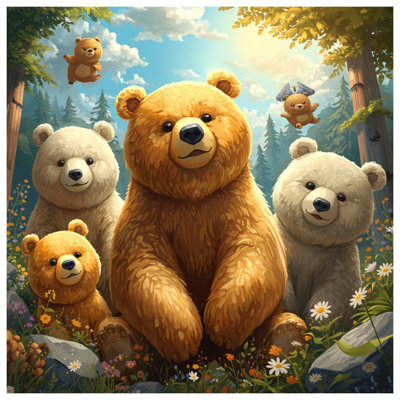 Cute Bear Family Comforter