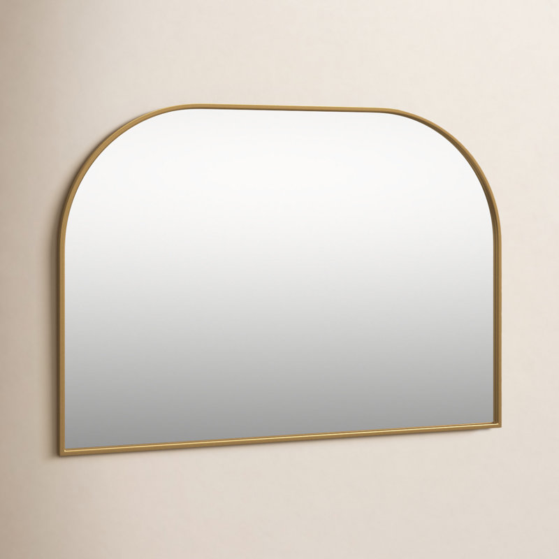 Sabine Metal Wide Arch Wall Mirror, Brass, 30" x 42"
