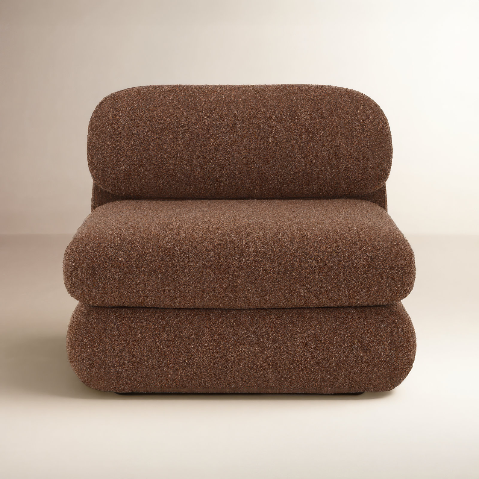 Amberly Lounge Chair, Toffee Boucle