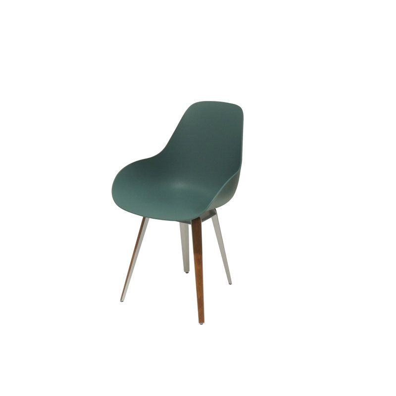 Fauteuil Kanisha, Bleu océan, Noyer