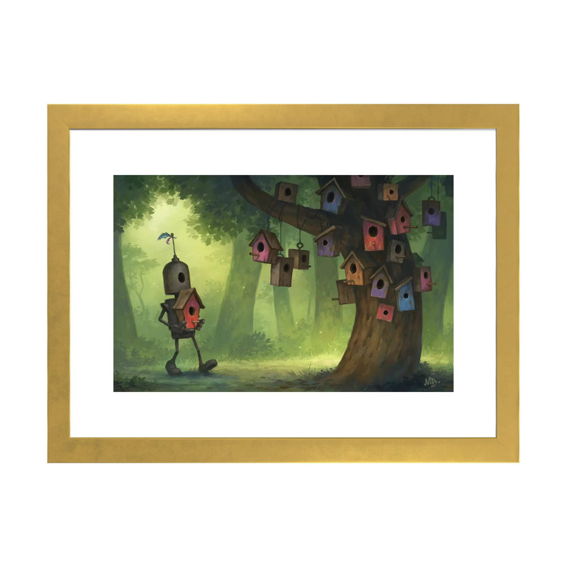 " They Will Come " by Matt Dixon, 16" H x 24" W x 1" D, Gold Framed Fine Art Paper