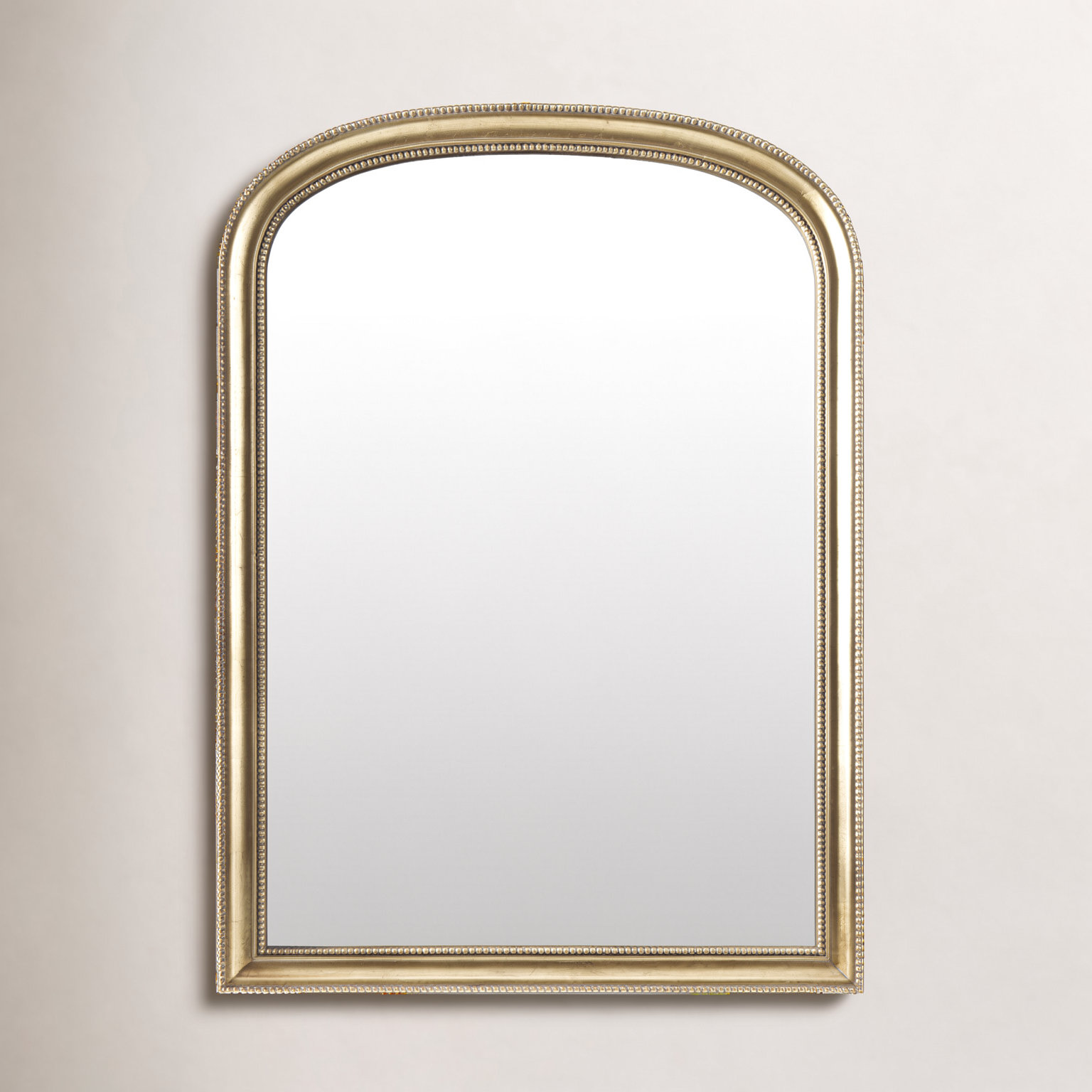 Claritha 40" Pine Accent Mirror, Silver, 65" x 35"