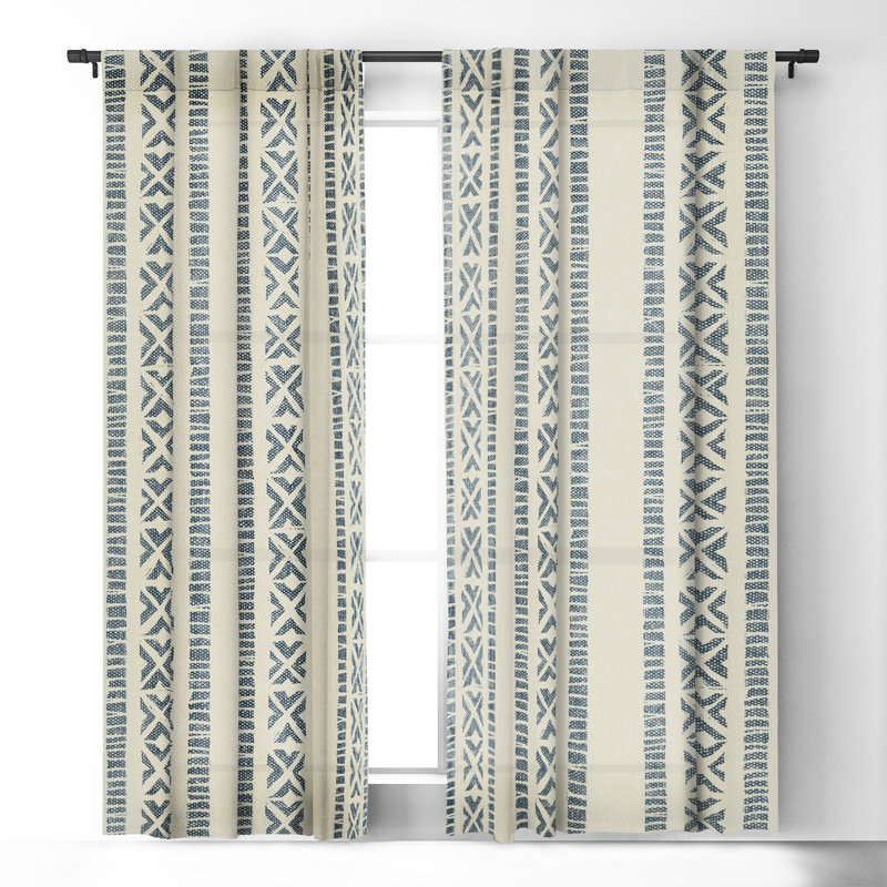 Ensemble de rideaux occultant pour fenêtre Little Arrow Design Co Oceania, L 50 po x L 120 po