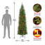 The Holiday Aisle® Kingswood Fir Pencil Tree with Multicolor Lights-945852544