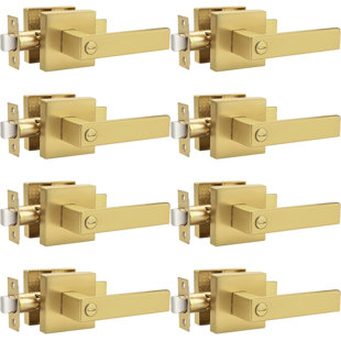 Serrure de porte robuste sans clé avec rosette carrée (Ensemble de 8)