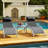 Lido 3-Piece Aluminum Pool Lounge Chair Set, 2 Adjustable Patio Chaise Lounges with Table-1088252339