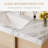 36" Modern Bathroom Vanities with Sink, Grey Faux Marble Table top, 2 Drawers