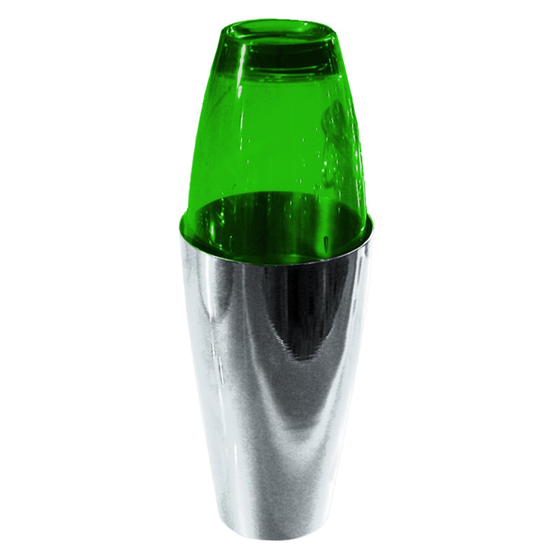 Boston Shaker, C: 25-3 / 8 oz., Argenté / Vert