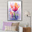 Tulipe rose sur fond grunge mauve - tulipes-97202654-97202662