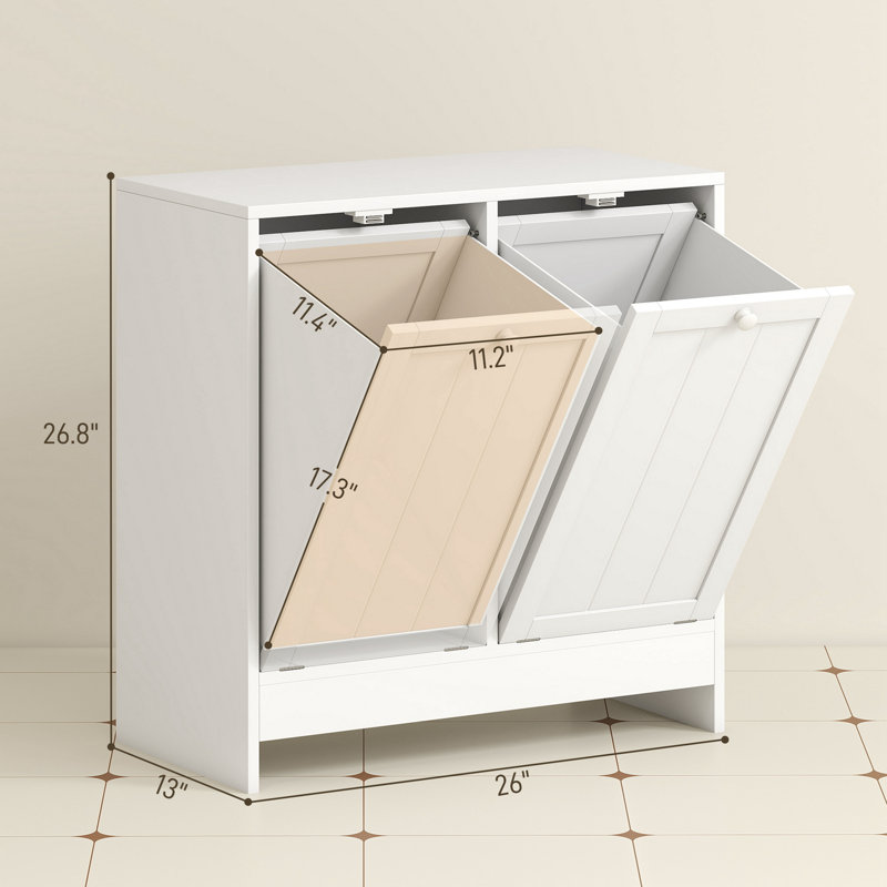 Hidden Laundry Hamper Cabinet