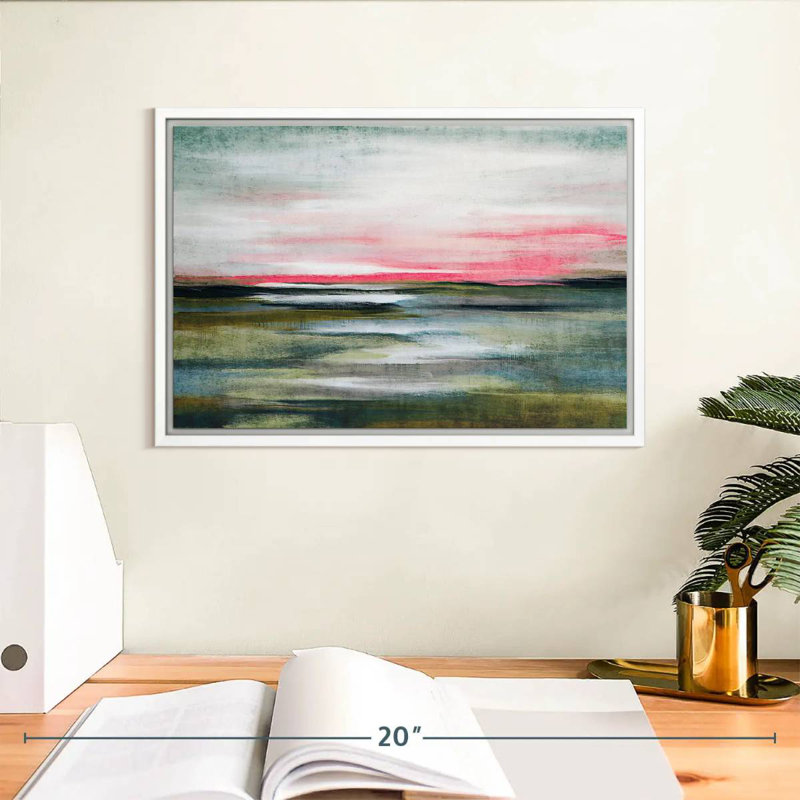 Greenfield Landscape Arciniega, Cadre flottant blanc, 13 po x 9 po