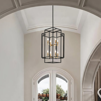 Lustre style campagnard 8 lumières