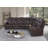 3-Piece Faux Leather Power Reclining Sectional with Bluetooth Speakers -587333028