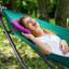 Hamac double Tranquillo Universal avec support inclus pour 2 personnes / support de hamac pliable Capacité de 600 lb - Inhouse, extérieur, camping, brun-1620018197-1649363530
