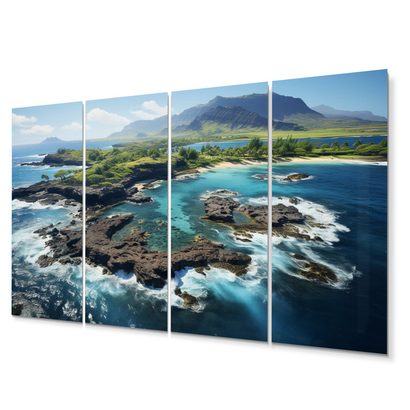 Hawaii Tropical Escape I - ensemble d'art mural en métal Hawaii
