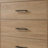 Poxy Tall Dresser Chest With 4 Drawers, Nickel Metal, Oak Brown Wood
