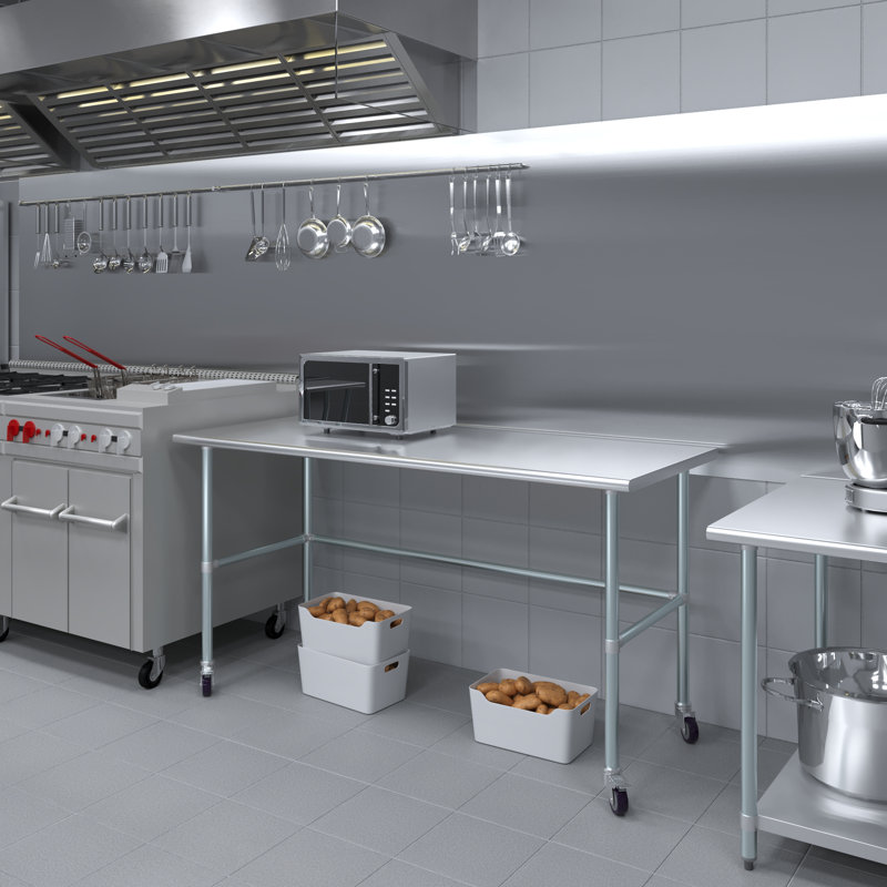 Table de travail en acier inoxydable, H 38 po x L 72 po x l 30 po