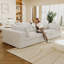 Canapé 118,2 po Cloud, tissu en velours côtelé, sièges profonds, conception à deux couches, coussin amovible, sans assemblage, combinaison à faire soi-même pour le salon, la chambre à coucher, la salle de conférence, un appartement-100210273