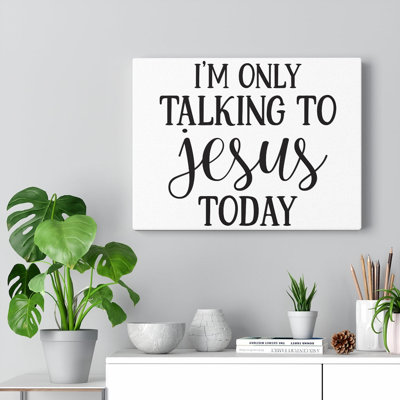 «Talking to Jesus», reproduction sur toile tendue